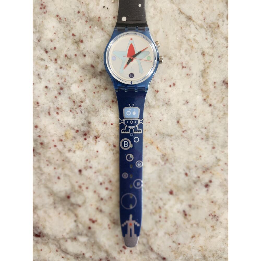 Vintage Swatch Loomi watch "Bleep" GN904. Rare working Loomi backlight. New - Picture 6 of 13